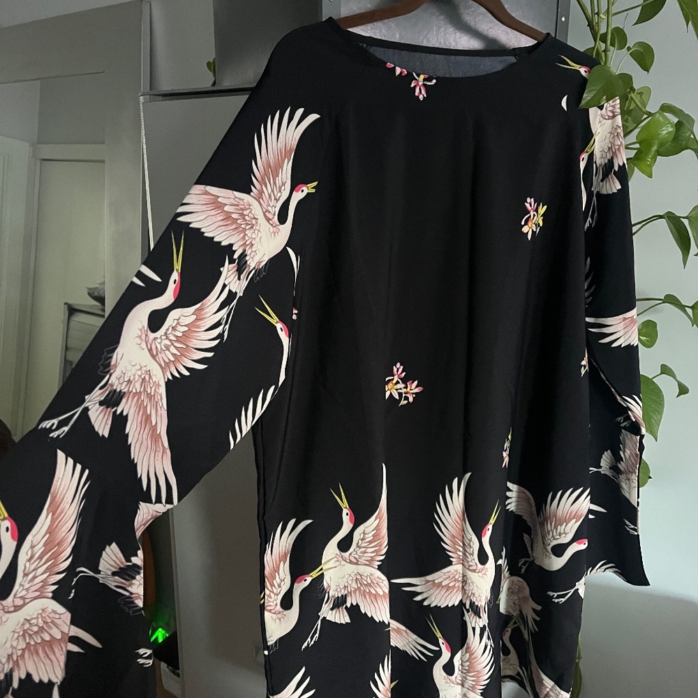 SPRING SALE! SHEIN Curve Crane Mini Dress/Tunic, Sz. 2X